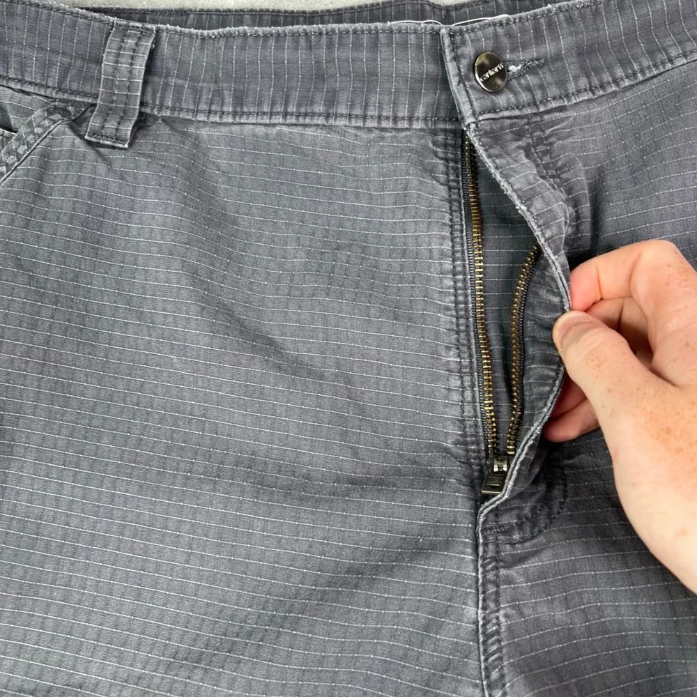 Carhartt Force Relaxed Fit Cargo Pants Mens 42x32 Fit 40x32 Grey Ripstop Utility